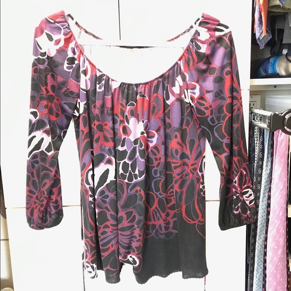 Elie Tahari silk peasant blouse - Picture 2 of 2